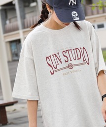 【ZIP FIVE】ヴィンテージレトロ ロゴデザイン半袖ビッグTシャツ【ユニセックス】