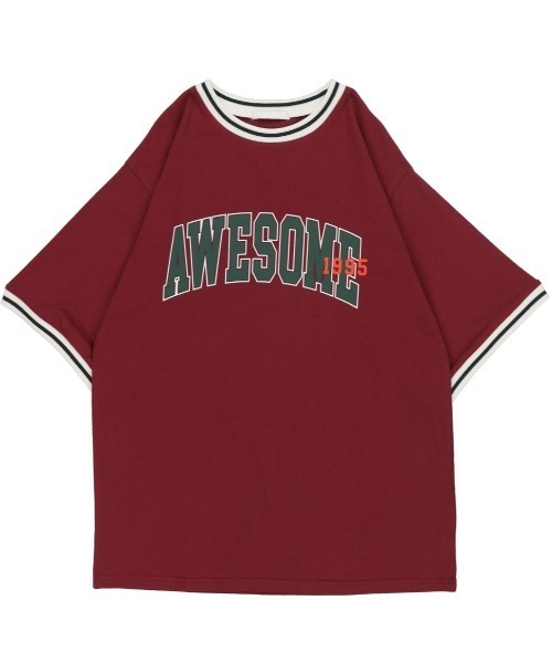 SPINNS（スピンズ）の「【ゆるシルエット】リブラインカレッジロゴ半袖Tシャツ（Tシャツ/カットソー・レディース・ホワイト/ネイビー/グリーン/ボルドー・ONESIZE）」の16枚目の写真