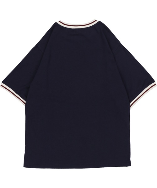 SPINNS（スピンズ）の「【ゆるシルエット】リブラインカレッジロゴ半袖Tシャツ（Tシャツ/カットソー・レディース・ホワイト/ネイビー/グリーン/ボルドー・ONESIZE）」の15枚目の写真