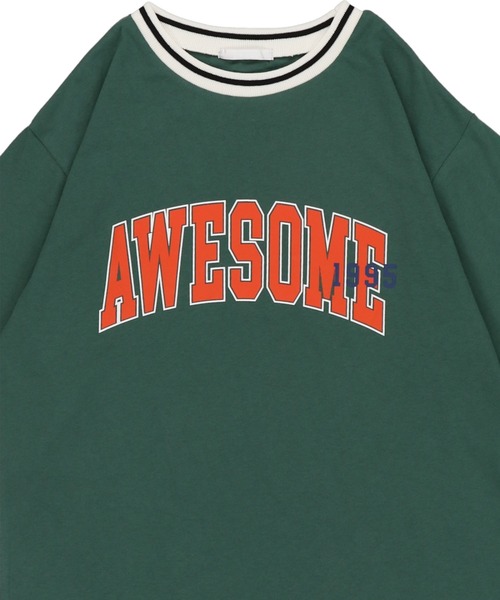 SPINNS（スピンズ）の「【ゆるシルエット】リブラインカレッジロゴ半袖Tシャツ（Tシャツ/カットソー・レディース・ホワイト/ネイビー/グリーン/ボルドー・ONESIZE）」の20枚目の写真