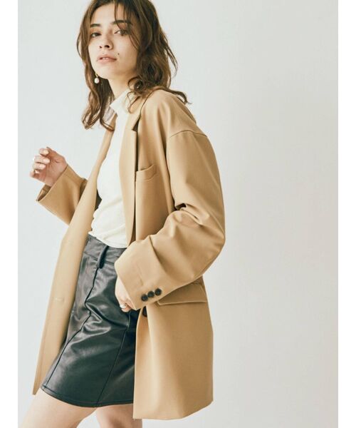 EVRIS（エヴリス）の「メンズライクルーズジャケット（テーラードジャケット・レディース・ベージュ/カーキ・FREE）」の10枚目の写真