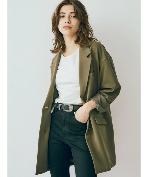 EVRIS（エヴリス）の「メンズライクルーズジャケット（テーラードジャケット・レディース・ベージュ/カーキ・FREE）」の12枚目の写真