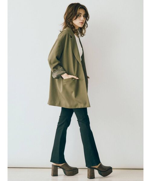 EVRIS（エヴリス）の「メンズライクルーズジャケット（テーラードジャケット・レディース・ベージュ/カーキ・FREE）」の13枚目の写真