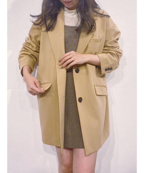 EVRIS（エヴリス）の「メンズライクルーズジャケット（テーラードジャケット・レディース・ベージュ/カーキ・FREE）」の15枚目の写真