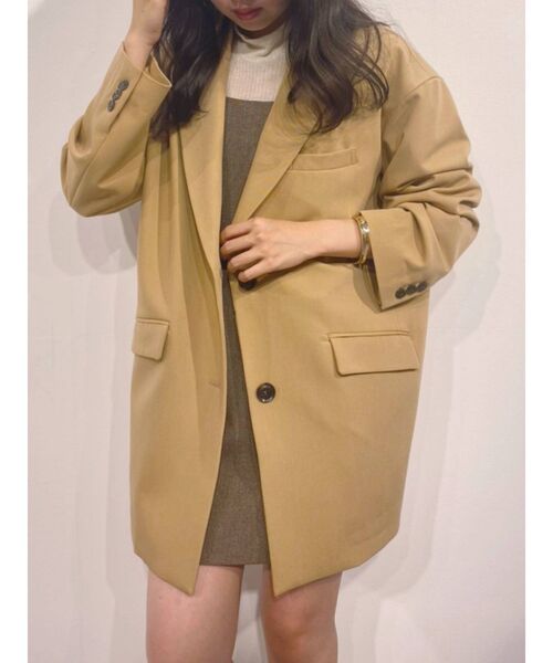 EVRIS（エヴリス）の「メンズライクルーズジャケット（テーラードジャケット・レディース・ベージュ/カーキ・FREE）」の16枚目の写真