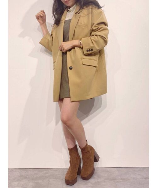 EVRIS（エヴリス）の「メンズライクルーズジャケット（テーラードジャケット・レディース・ベージュ/カーキ・FREE）」の17枚目の写真