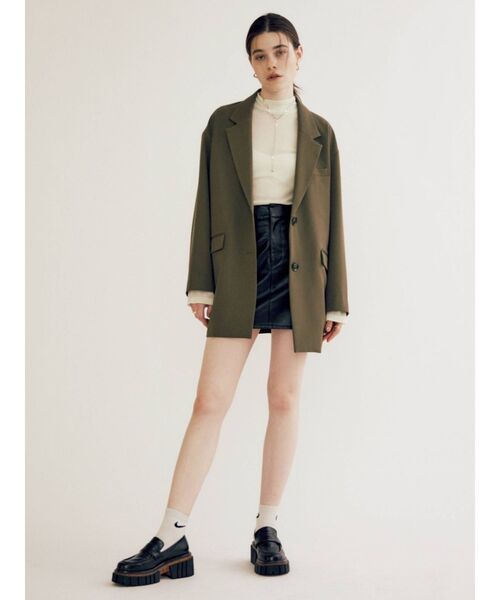 EVRIS（エヴリス）の「メンズライクルーズジャケット（テーラードジャケット・レディース・ベージュ/カーキ・FREE）」の22枚目の写真