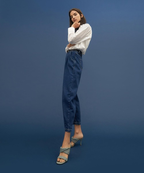 【セール】ダブルストラップ ウーブンヒールドミュール / Double Strap Woven Heeled Mules（サンダル）｜CHARLES & KEITH（チャールズ & キース）