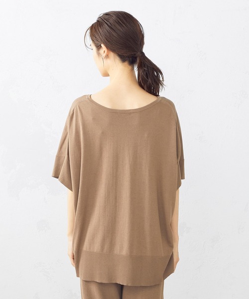 COMME CA ISM（コムサイズム）の「キーネック　ニット（ニット/セーター・レディース・ブラック/モカ・MEDIUM/LARGE）」の8枚目の写真