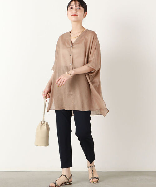 NOLLEY’S Sophi（ノーリーズソフィ）の「OXトリコットパンツ（その他パンツ・レディース・オフホワイト/ネイビー・38/36）」の5枚目の写真