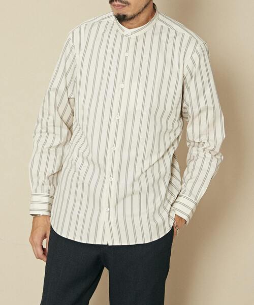 EYE. D WEARing(アイディウェアリング)の「HITOYOSHI Wネーム EYE. D WEARing グレイッシュヴィンテージシャツ(シャツ/ブラウス・メンズ・チャコールグレー/ホワイト・2/4/3)」の1枚目の写真