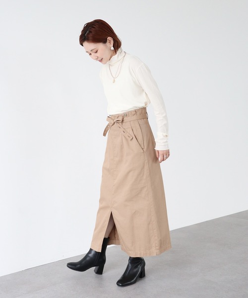 AMERICAN HOLIC（アメリカンホリック）の「テレコハイネックカットプルオーバー（Tシャツ/カットソー・レディース・アイボリー/ライトグレー/ブラック/ブラウン/サックスブルー・M/L）」の8枚目の写真