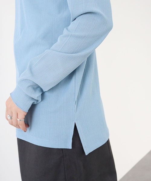 AMERICAN HOLIC（アメリカンホリック）の「テレコハイネックカットプルオーバー（Tシャツ/カットソー・レディース・アイボリー/ライトグレー/ブラック/ブラウン/サックスブルー・M/L）」の19枚目の写真