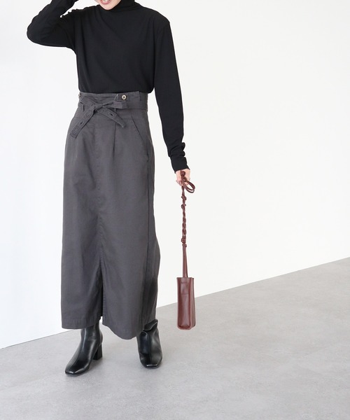 AMERICAN HOLIC（アメリカンホリック）の「テレコハイネックカットプルオーバー（Tシャツ/カットソー・レディース・アイボリー/ライトグレー/ブラック/ブラウン/サックスブルー・M/L）」の13枚目の写真