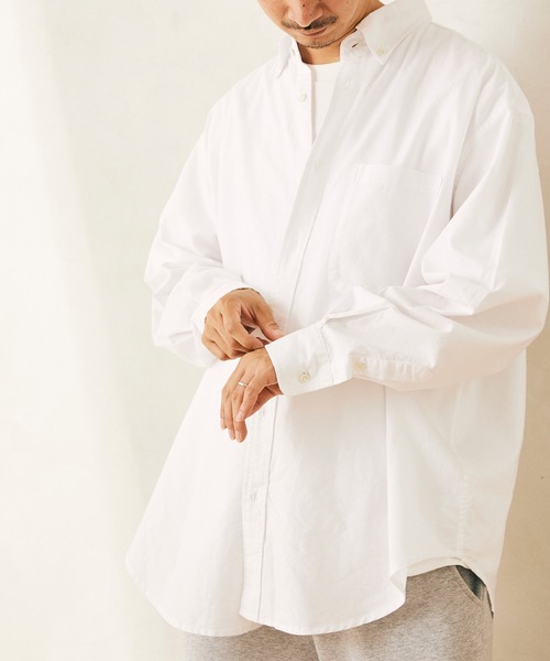 JOURNAL STANDARD relume（ジャーナルスタンダード　レリューム）の「オーバーサイズ BDシャツ（シャツ/ブラウス・メンズ・ホワイト/ブラック/グレー・M/L）」の7枚目の写真