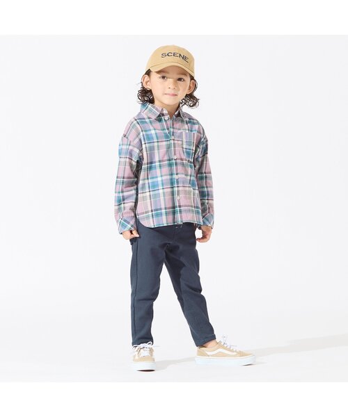 BREEZE（ブリーズ）の「WEB限定 すぽ軽カラー細テーパードパンツ（その他パンツ・キッズ・ネイビー/ミント/パープル/ブラウン/オレンジ/アイボリー・140/110/130/100/90/120/150/80）」の10枚目の写真