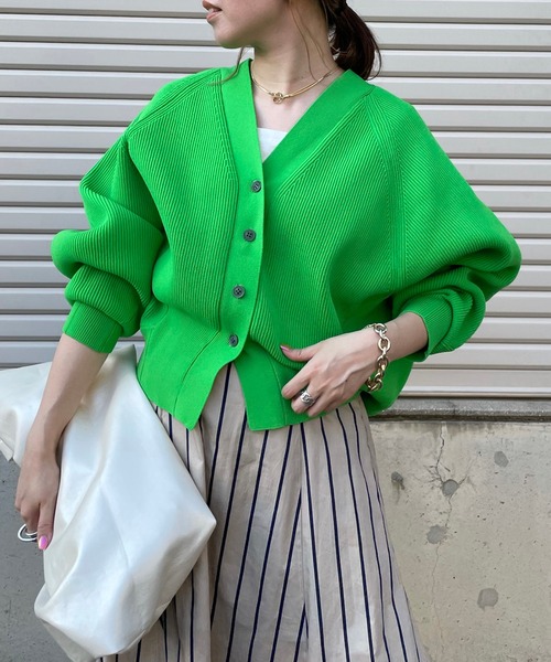 DouDou（ドゥドゥ）の「ポリエステルカーディガン（カーディガン/ボレロ・レディース・バイオレット/ライトグリーン/オフホワイト/ブラック・FREE）」の3枚目の写真