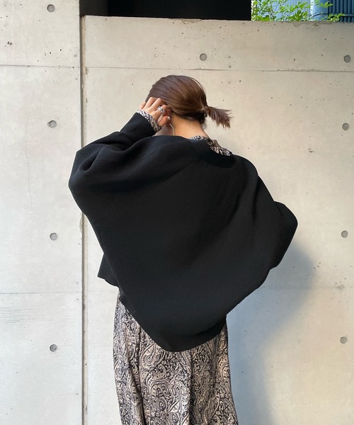 DouDou（ドゥドゥ）の「ポリエステルカーディガン（カーディガン/ボレロ・レディース・バイオレット/ライトグリーン/オフホワイト/ブラック・FREE）」の2枚目の写真