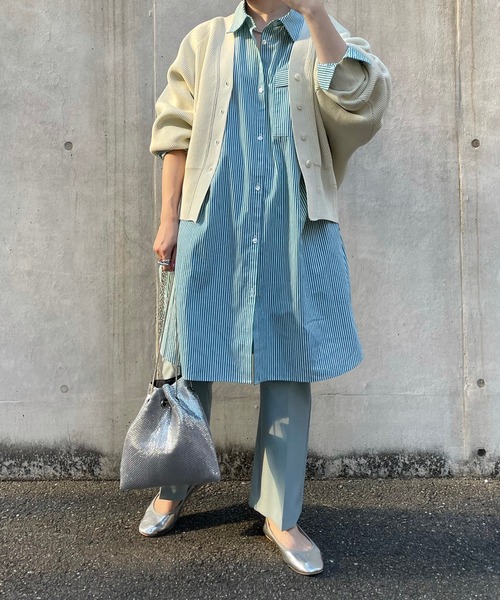 DouDou（ドゥドゥ）の「ポリエステルカーディガン（カーディガン/ボレロ・レディース・バイオレット/ライトグリーン/オフホワイト/ブラック・FREE）」の20枚目の写真