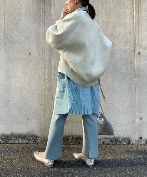 DouDou（ドゥドゥ）の「ポリエステルカーディガン（カーディガン/ボレロ・レディース・バイオレット/ライトグリーン/オフホワイト/ブラック・FREE）」の21枚目の写真