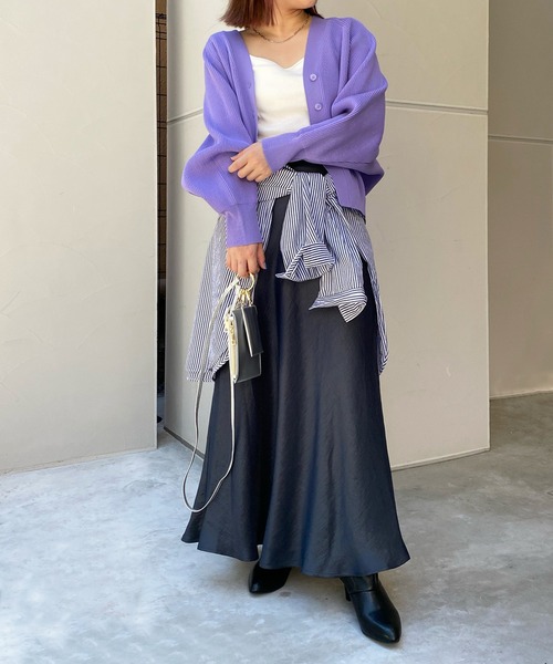 DouDou（ドゥドゥ）の「ポリエステルカーディガン（カーディガン/ボレロ・レディース・バイオレット/ライトグリーン/オフホワイト/ブラック・FREE）」の15枚目の写真