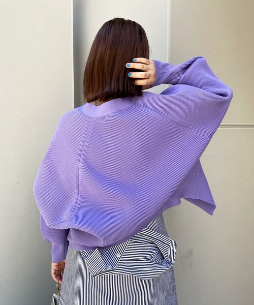 DouDou（ドゥドゥ）の「ポリエステルカーディガン（カーディガン/ボレロ・レディース・バイオレット/ライトグリーン/オフホワイト/ブラック・FREE）」の19枚目の写真