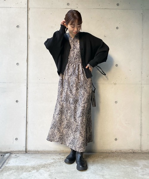 DouDou（ドゥドゥ）の「ポリエステルカーディガン（カーディガン/ボレロ・レディース・バイオレット/ライトグリーン/オフホワイト/ブラック・FREE）」の5枚目の写真