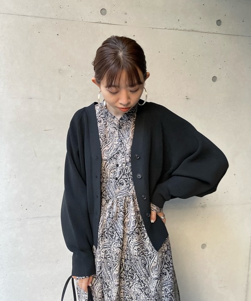 DouDou（ドゥドゥ）の「ポリエステルカーディガン（カーディガン/ボレロ・レディース・バイオレット/ライトグリーン/オフホワイト/ブラック・FREE）」の11枚目の写真