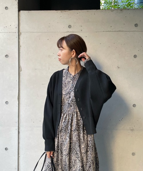 DouDou（ドゥドゥ）の「ポリエステルカーディガン（カーディガン/ボレロ・レディース・バイオレット/ライトグリーン/オフホワイト/ブラック・FREE）」の12枚目の写真