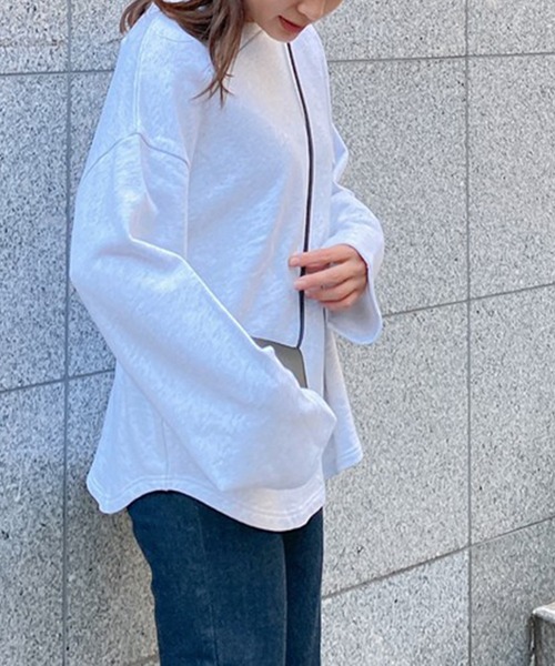 Vicente（ヴィセンテ）の「Loungy long sweat（Tシャツ/カットソー・レディース・パープル/グレー/オフホワイト・FREE）」の2枚目の写真