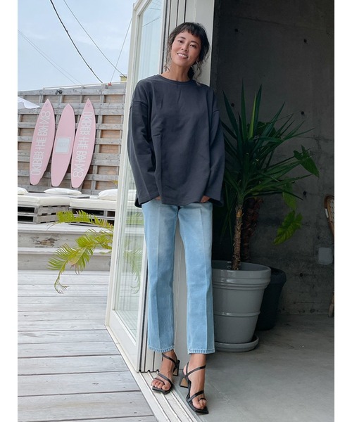 Vicente（ヴィセンテ）の「Loungy long sweat（Tシャツ/カットソー・レディース・パープル/グレー/オフホワイト・FREE）」の4枚目の写真