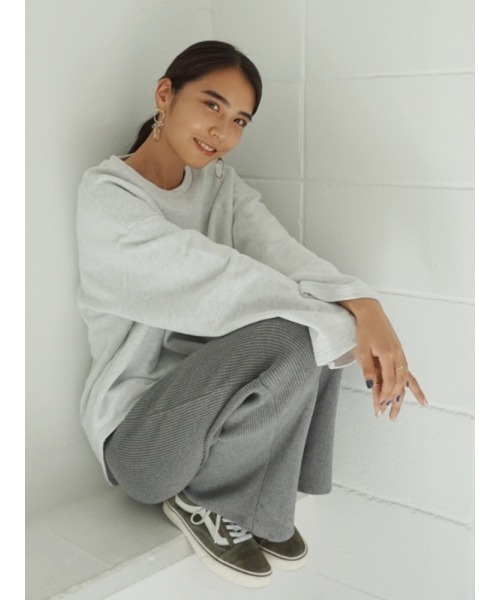 Vicente（ヴィセンテ）の「Loungy long sweat（Tシャツ/カットソー・レディース・パープル/グレー/オフホワイト・FREE）」の6枚目の写真