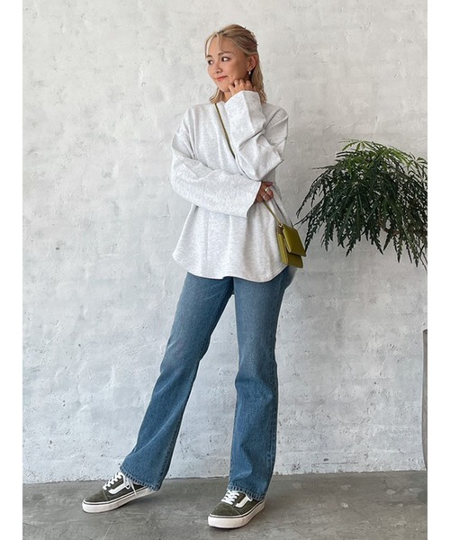 Vicente（ヴィセンテ）の「Loungy long sweat（Tシャツ/カットソー・レディース・パープル/グレー/オフホワイト・FREE）」の11枚目の写真