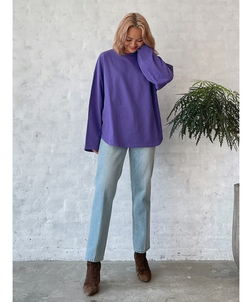 Vicente（ヴィセンテ）の「Loungy long sweat（Tシャツ/カットソー・レディース・パープル/グレー/オフホワイト・FREE）」の13枚目の写真