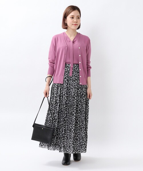 UNTITLED（アンタイトル）の「◆ボウタイプルオーバー+カーディガン ニットアンサンブル【洗える】（アンサンブル・レディース・グレー系/ベビーピンク/ブラック系4/ホワイト系その他5・00/02）」の12枚目の写真