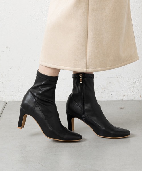 prose verse（プロズヴェール）の「《WEB限定》ストレッチショートブーツ（ブーツ・レディース・ブラック/アイボリー/ミント/ブラック系その他・SMALL/MEDIUM/LARGE/X-LARGE/XX-LARGE/X-SMALL）」の8枚目の写真