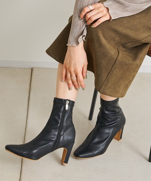 prose verse（プロズヴェール）の「《WEB限定》ストレッチショートブーツ（ブーツ・レディース・ブラック/アイボリー/ミント/ブラック系その他・SMALL/MEDIUM/LARGE/X-LARGE/XX-LARGE/X-SMALL）」の22枚目の写真