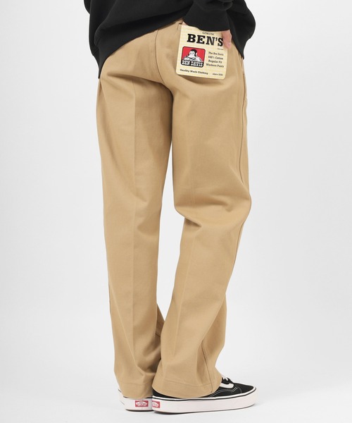 BEN DAVIS（ベンデイビス）の「【BEN DAVIS/ベンデイビス】レギュラーフィット ワーカーズパンツ/ チノパン/スケーターパンツ/センタープレスワークパンツ（チノパンツ・メンズ・ブラック/ベージュ/ネイビー/オリーブ・32inch/34inch/36inch/29inch）」の3枚目の写真