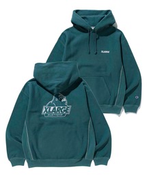 XLARGE | XLARGE×CHAMPION REVERSE WEAVE OVERDYE HOODED SWEAT(パーカー)