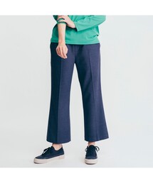 撥水 フェルトタッチ ストレートワイドパンツ