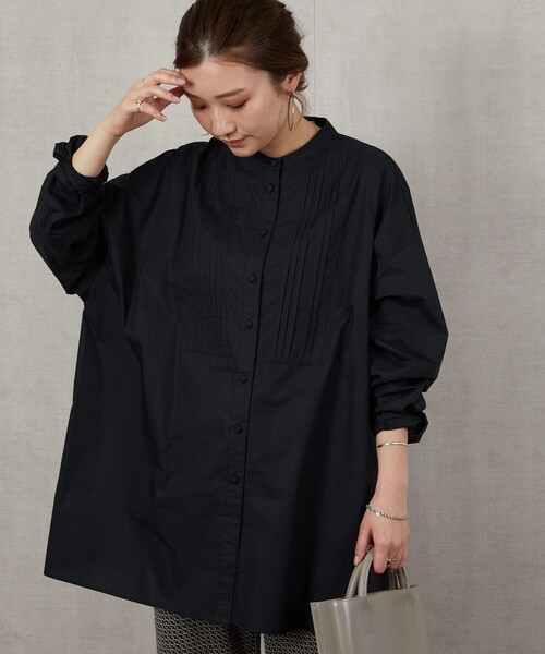 FREAK'S STORE(フリークスストア)の「【限定展開】ピンタックロングスリーブシャツ(シャツ/ブラウス・レディース・ホワイト/ベージュ/オレンジ/ブラック/ライトピンク・フリ-)」の3枚目の写真