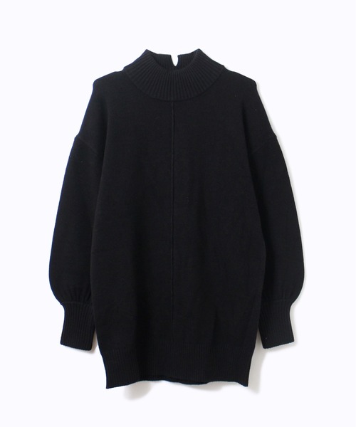 one way(ワンウェイ)の「【oneway】スタンドリブニットワンピース(ワンピース・レディース・ホワイト/ブラック/ライトグリーン/パープル・FREE)」の3枚目の写真
