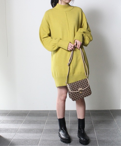 one way(ワンウェイ)の「【oneway】スタンドリブニットワンピース(ワンピース・レディース・ホワイト/ブラック/ライトグリーン/パープル・FREE)」の20枚目の写真