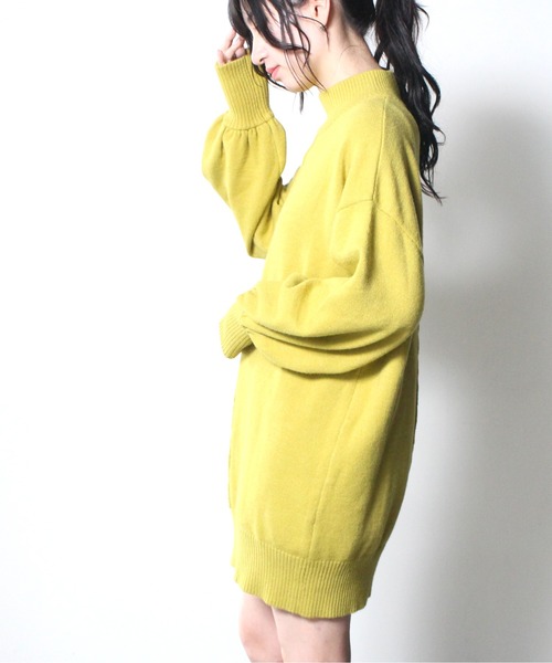 one way(ワンウェイ)の「【oneway】スタンドリブニットワンピース(ワンピース・レディース・ホワイト/ブラック/ライトグリーン/パープル・FREE)」の18枚目の写真