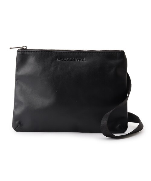 BASECONTROL（ベースコントロール）の「◆撥水リアルレザー サコッシュ ミニショルダー（ショルダーバッグ・メンズ・ブラック/ダークグレー・99）」の3枚目の写真