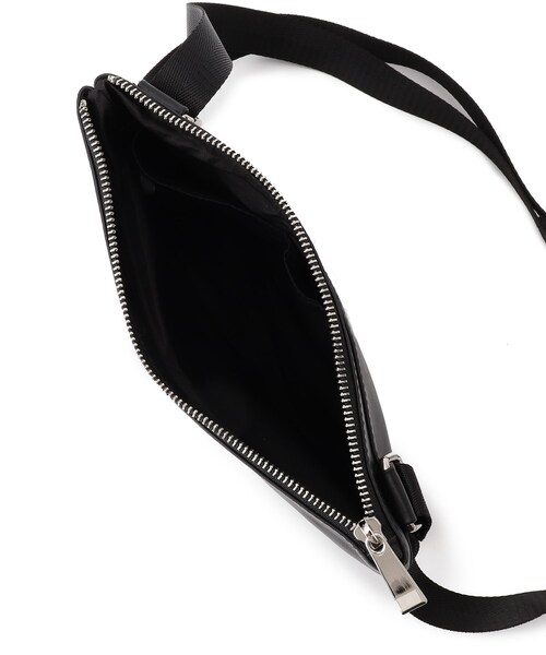 BASECONTROL（ベースコントロール）の「◆撥水リアルレザー サコッシュ ミニショルダー（ショルダーバッグ・メンズ・ブラック/ダークグレー・99）」の8枚目の写真