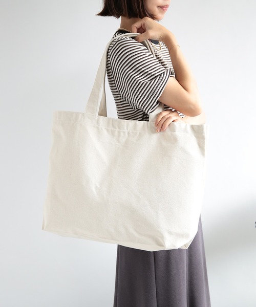 United Athle（ユナイテッドアスレ）の「【United Athle】ヘヴィー キャンバス トートバッグ L 1518（トートバッグ・メンズ・ブラック/オリーブ/キャメル/ライトグレー/ナチュラル/ネイビー/カモフラージュ・FREE）」の3枚目の写真