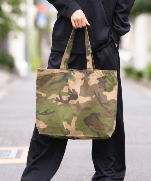 United Athle（ユナイテッドアスレ）の「【United Athle】ヘヴィー キャンバス トートバッグ L 1518（トートバッグ・メンズ・ブラック/オリーブ/キャメル/ライトグレー/ナチュラル/ネイビー/カモフラージュ・FREE）」の13枚目の写真