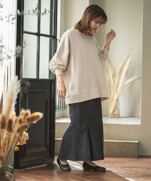 rectangle by ryon(レクタングルバイリョン)の「【rectangle by ryon】バックレースアッププルオーバー(スウェット・レディース・ネイビー/グレイッシュベージュ・FREE)」の13枚目の写真