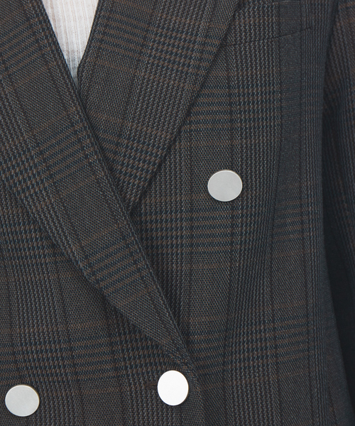 Rouge vif（ルージュヴィフ）の「チェックダブルテーラードジャケット（テーラードジャケット・レディース・ブラウン・38/36）」の13枚目の写真